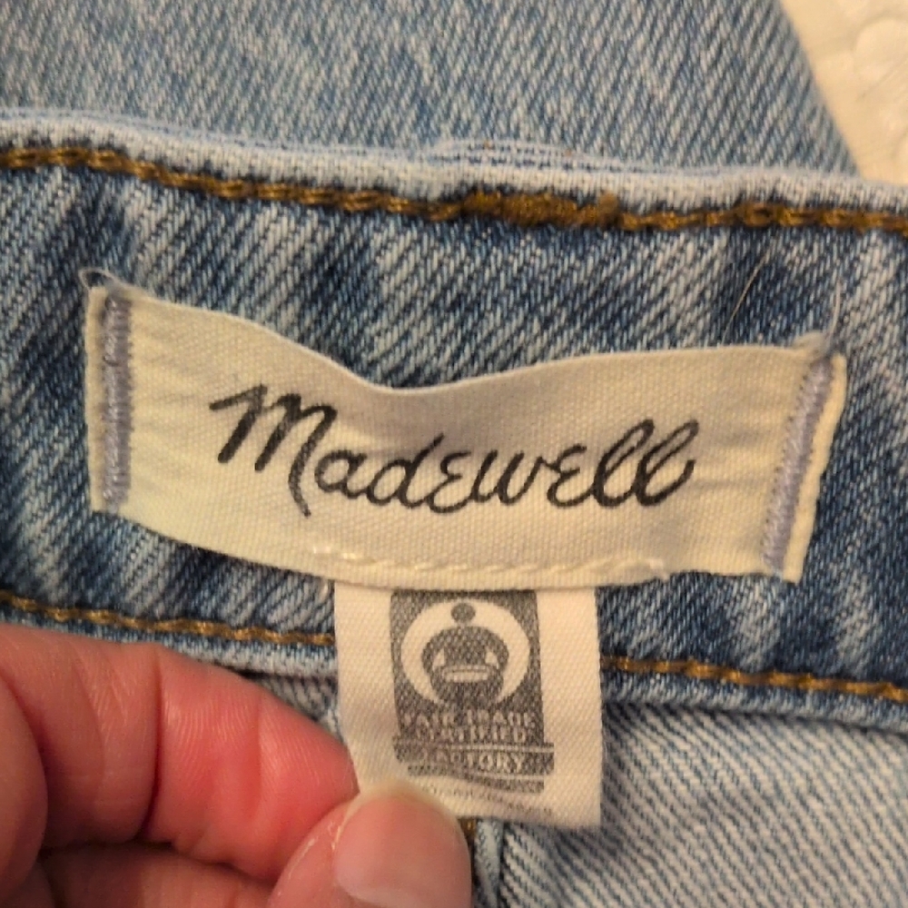 Madewell Light Blue Distressed Ankle Jeans - Picture 2 of 4